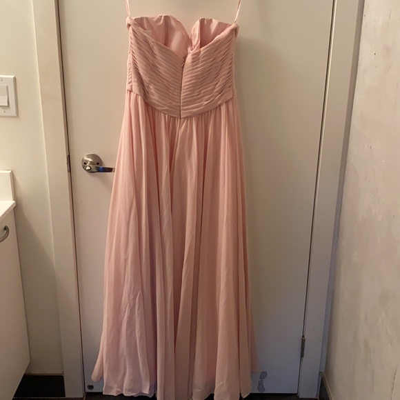 Morilee blush pink strapless bridesmaid dress - Picture 3 of 9